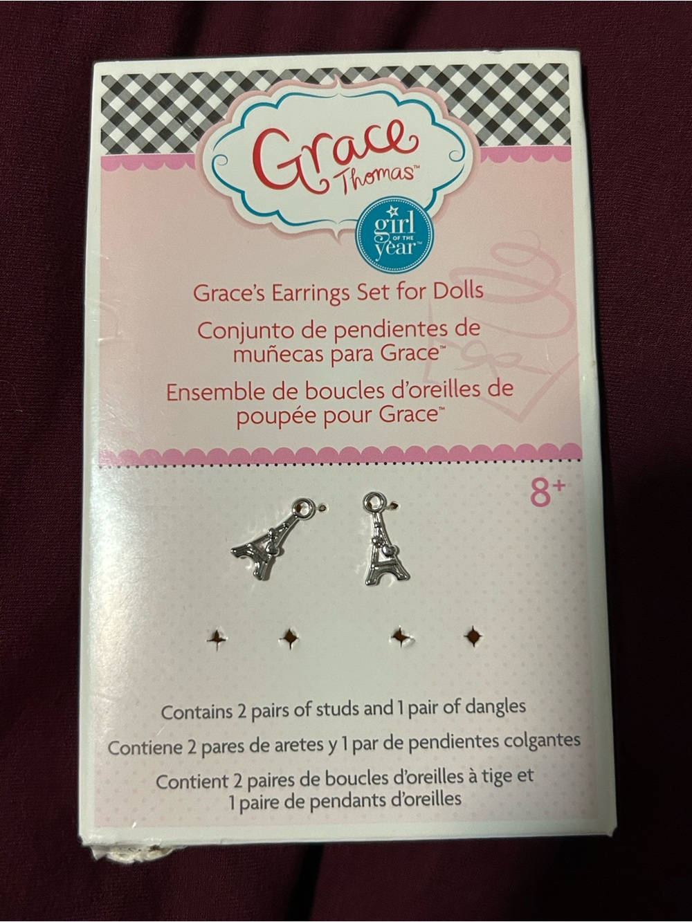 American Girl Doll Grace Thomas Eiffel Tower Earring Dangles ONLY - Retired GOTY